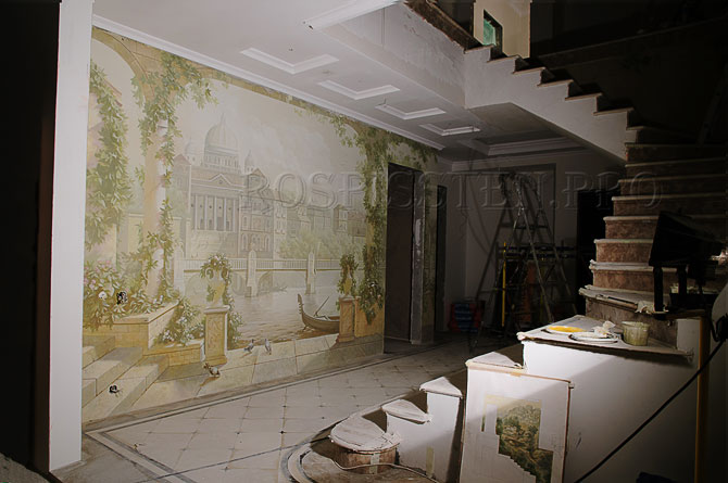 рисунки на стенах "Венеция"
