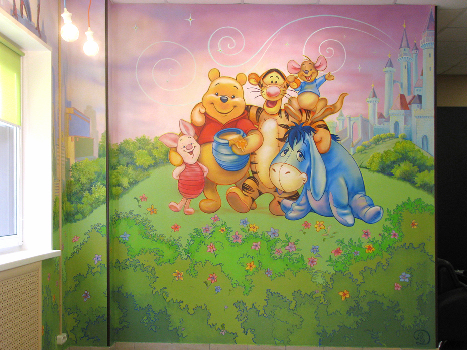  рисунки героев мульфильмов на стенах для мальчика и девочки